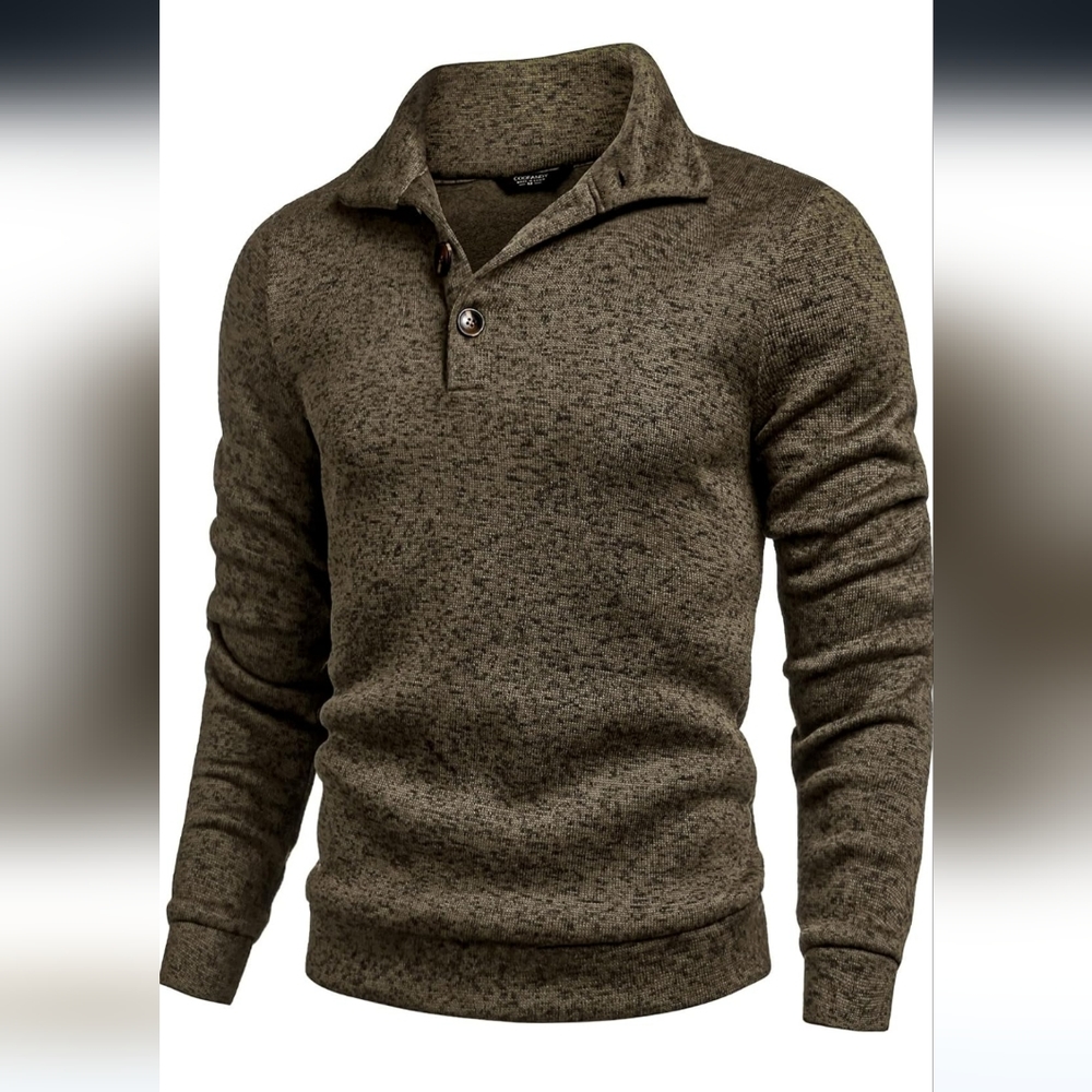 NEW Men's top Quarter Button